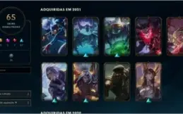 CONTA LOL LV 150 PRATA 2 65 SKINS +680 REAIS GASTOS EM SKINS