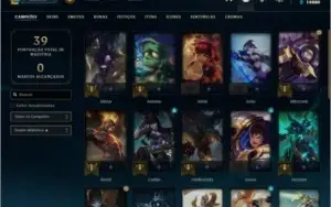 Conta de lol D1 60% de win rate 14k