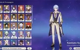 Conta AR57 - Ayato, Ayaka, Xiao, Zhongli, Venti, Diluc