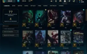 Conta prata 4 com 43 Champs e 18 Skins