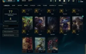 Conta prata 4 com 43 Champs e 18 Skins