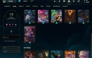 Conta prata 4 com 43 Champs e 18 Skins