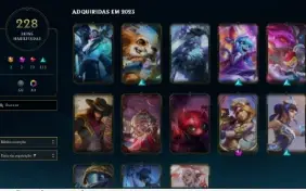 Conta Lol Lvl557, 228 Skins (Para Vender Rapido Plz)