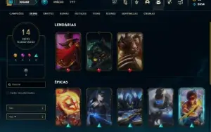 Prata 3 com 35 Champs e 14 Skins + 15 Espolios