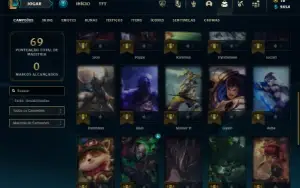 Prata 3 com 35 Champs e 14 Skins + 15 Espolios