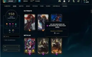 Conta ouro 4 com 119 Champs e 150 Skins +2 Prestigios