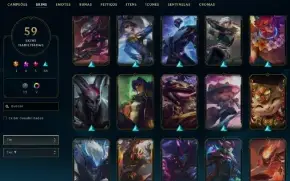 Conta de lol, full acesso com 59 skins