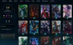 Conta de lol, full acesso com 59 skins