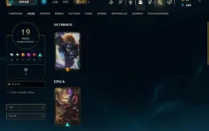 Unranked com 80 Champs e 19 Skins