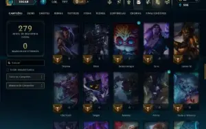 Unranked com 80 Champs e 19 Skins