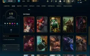 Unranked com 80 Champs e 19 Skins