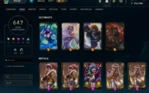 Conta Lol/Valorant - 647 Skins - +5000 Reais Gastos