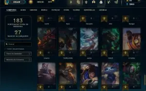 Ouro 4 com 85 Champs e 36 Skins