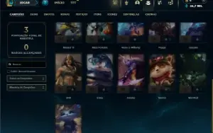Ouro 3 com 21 Champs e 1 Skin ( SEM EMAIL CONFIRMADO )