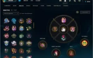CONTA COM 10 GEMAS E SKINS MITICAS