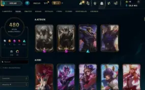 Conta LOL Único Dono Desde 2016, 480 Skins, Level 435