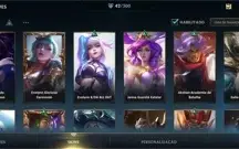 WILD RIFT 42 SKINS; TODOS CAMPEÕES COMPRADOS; PASSE ATIVO;