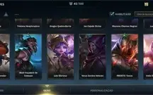 WILD RIFT 42 SKINS; TODOS CAMPEÕES COMPRADOS; PASSE ATIVO;