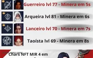 MIR4 Arqueira p/ minerar lvl 81.107K (NFT) + Gold e Pet RARO