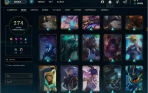 Conta ouro 4 com TODOS os champs e 274 skins ( LEVEL 634 )