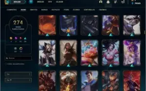 Conta ouro 4 com TODOS os champs e 274 skins ( LEVEL 634 )