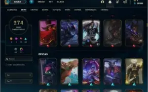 Conta ouro 4 com TODOS os champs e 274 skins ( LEVEL 634 )