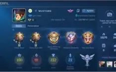 Conta Mobile Legends - 204 skins, Emblemas Full e Mítico 3.