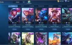 Conta Mobile Legends - 204 skins, Emblemas Full e Mítico 3.