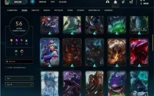 Conta Prata 4 com 64 Champs e 56 Skins + 2 Fragmentos
