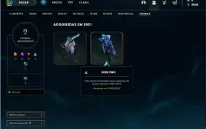 Conta Prata 4 com 64 Champs e 56 Skins + 2 Fragmentos