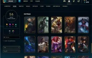 Conta Prata 4 com 64 Champs e 56 Skins + 2 Fragmentos