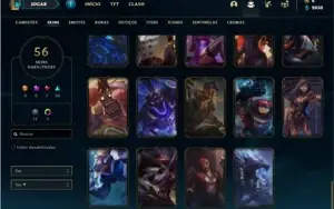 Conta Prata 4 com 64 Champs e 56 Skins + 2 Fragmentos