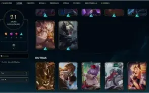 Conta League of Legends - Elo Prata IV - LVL 85