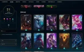 Conta League of Legends - Elo Prata IV - LVL 85