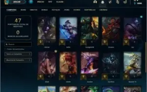 Conta platina 1 com 30 champs e 3 skins