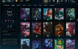 Unranked com 150 Champs e 225 Skins ( Criada em 2012 )