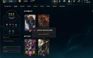 Unranked com 150 Champs e 225 Skins ( Criada em 2012 )