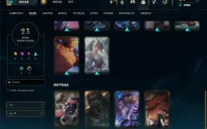 Diamante 1 com 65 Champs e 23 Skins + Ryze Triunfante