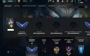 Diamante 1 com 65 Champs e 23 Skins + Ryze Triunfante