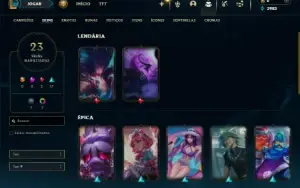Diamante 1 com 65 Champs e 23 Skins + Ryze Triunfante