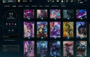 Diamante 1 com 65 Champs e 23 Skins + Ryze Triunfante
