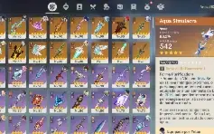 Conta Ar60 Raiden C3+Bis+Yelan C1+Bis+Nahida C1+Leia A Descr