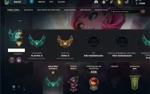 Conta Platina 2 com TODOS os champ e 251 Skins + 7 Prestigio