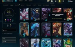Conta Platina 2 com TODOS os champ e 251 Skins + 7 Prestigio