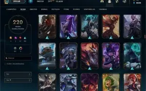 CONTA DE LOL 220 SKINS - LVL 420+ TODOS OS CAMPEÕES