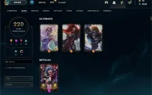 CONTA DE LOL 220 SKINS - LVL 420+ TODOS OS CAMPEÕES