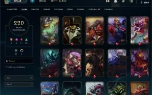 CONTA DE LOL 220 SKINS - LVL 420+ TODOS OS CAMPEÕES