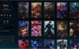 conta lol 201 skins