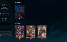 conta lol 201 skins