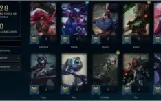 conta lol 201 skins